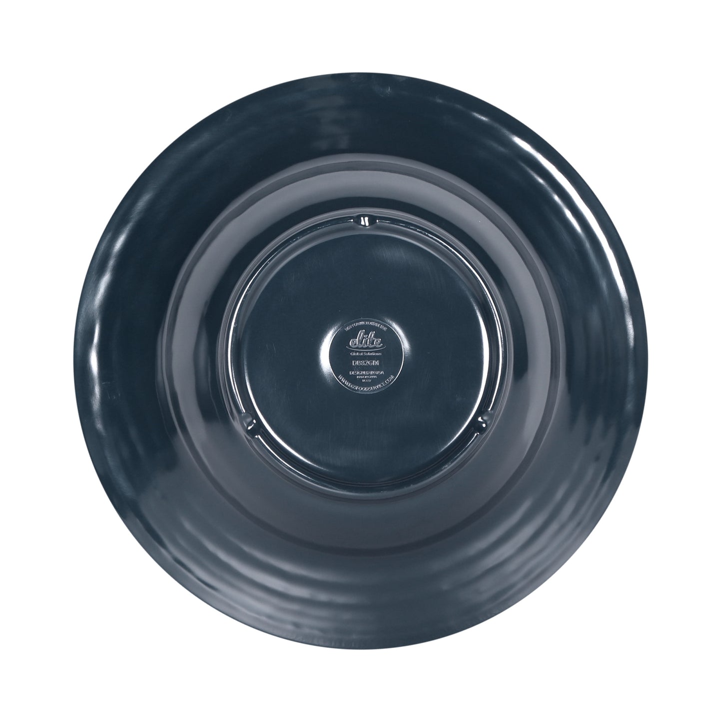 Melamine Round Two-Tone Bowl - Abyss Gloss Inside/Lapis Matte Outside