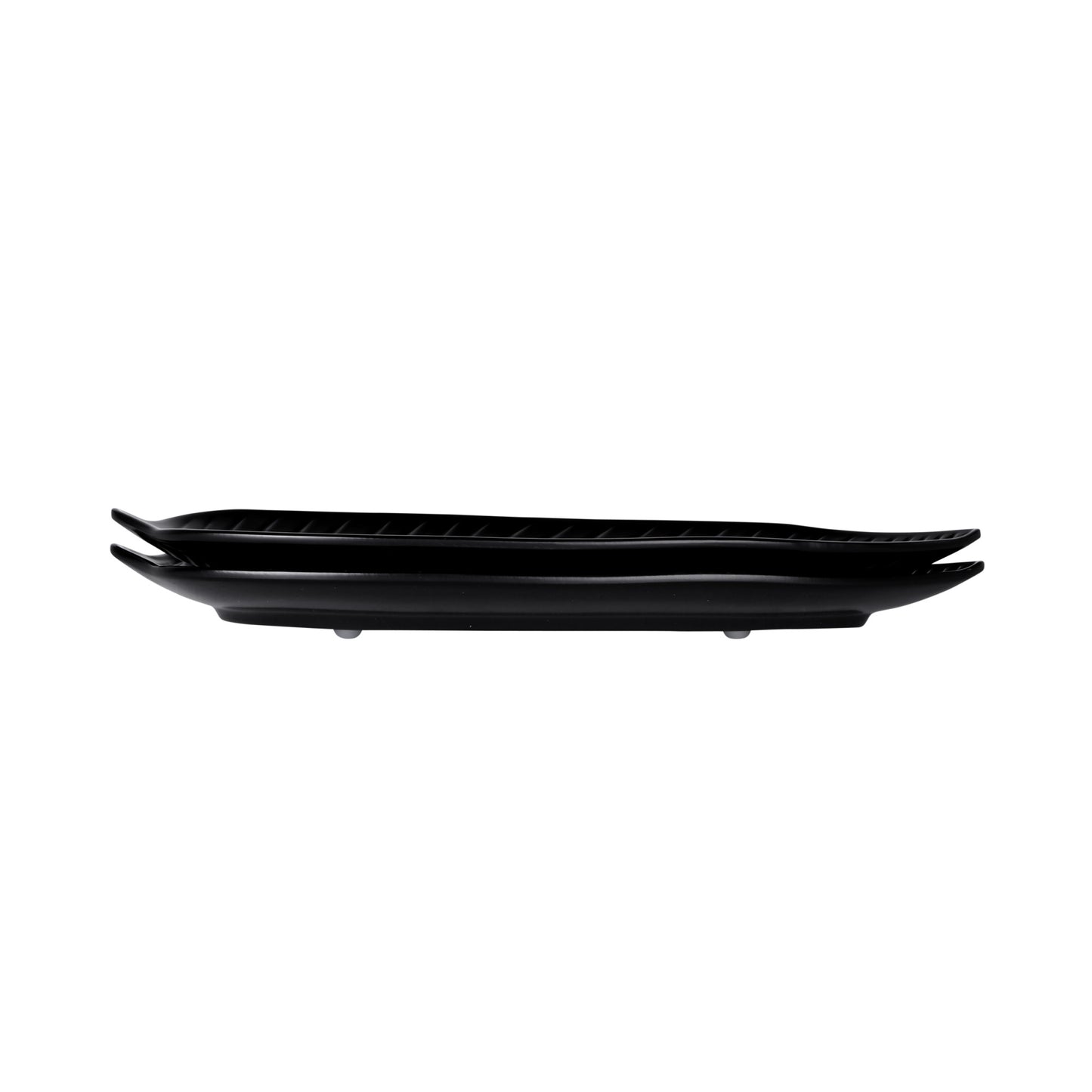Melamine Medium Leaf Platter - Black