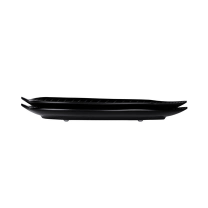 Melamine Medium Leaf Platter - Black