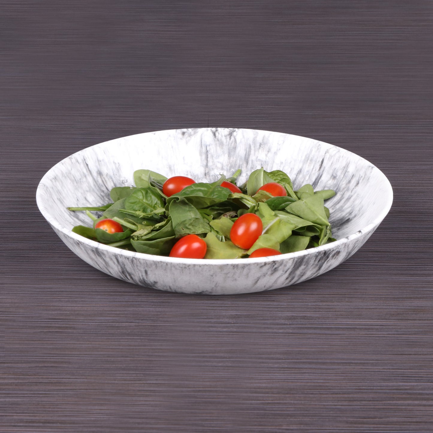 Melamine Round Coupe Bowl - Black Marble
