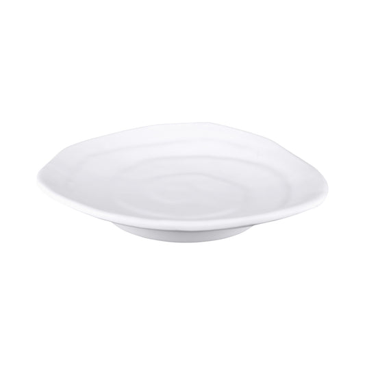 Melamine Irregular Edge Triangle Plate - White