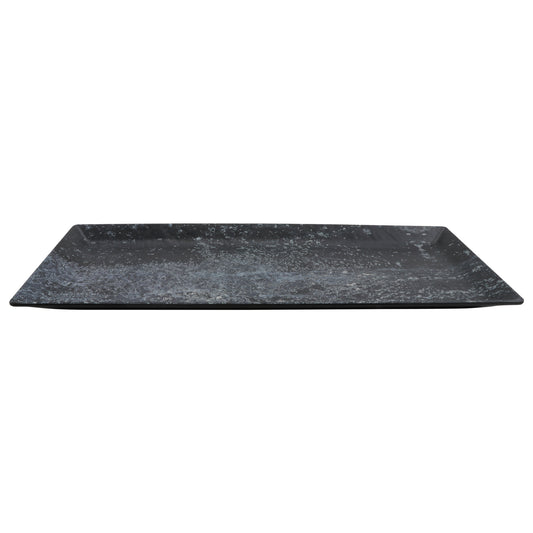 19" endure weathered pewter rectangular melamine tray, 19"L x 7.5"W x 1"H, GET, cheforward