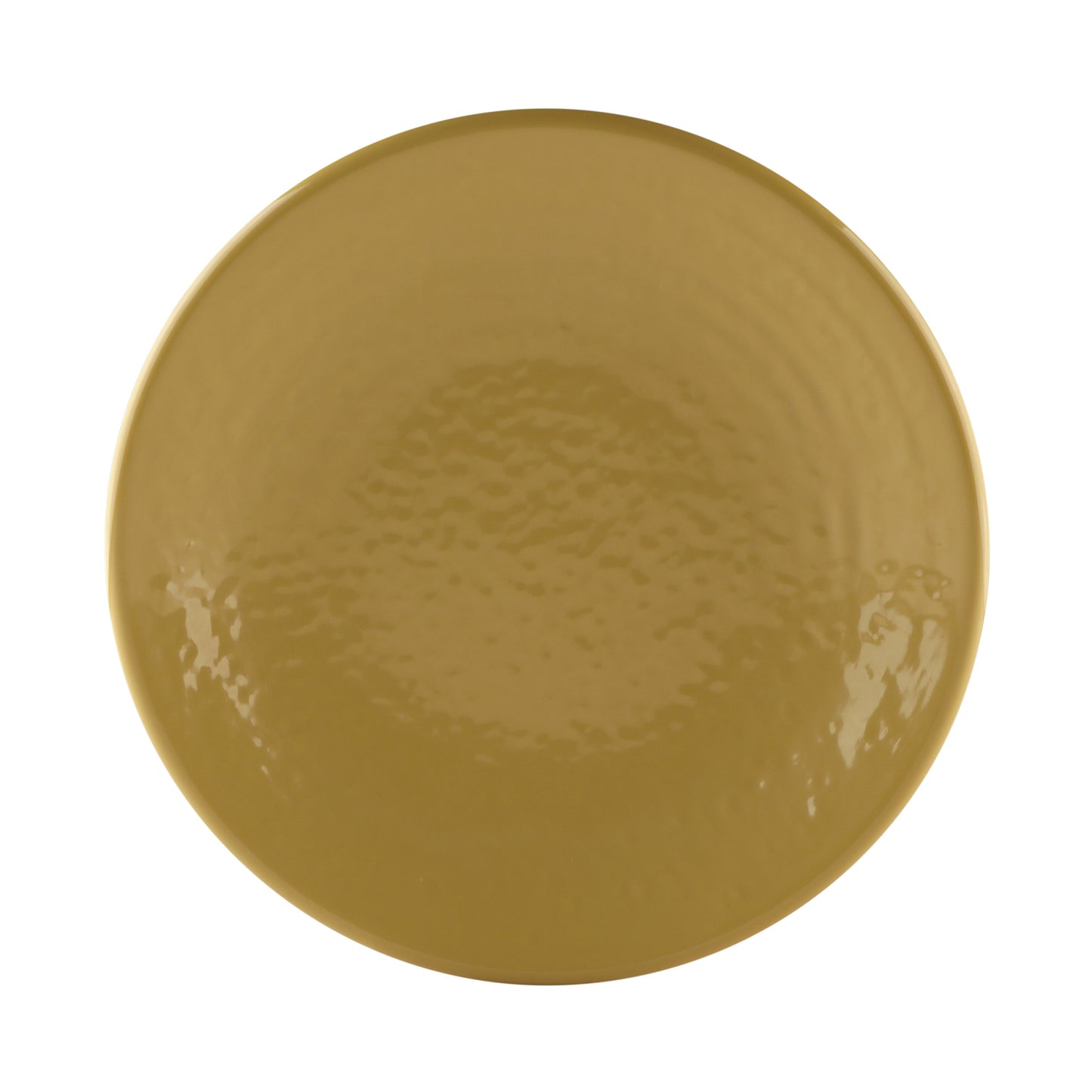 Melamine Round Pebble Plate - Olive Oil