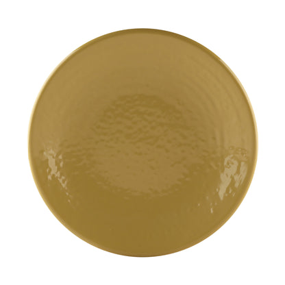 Melamine Round Pebble Plate - Olive Oil