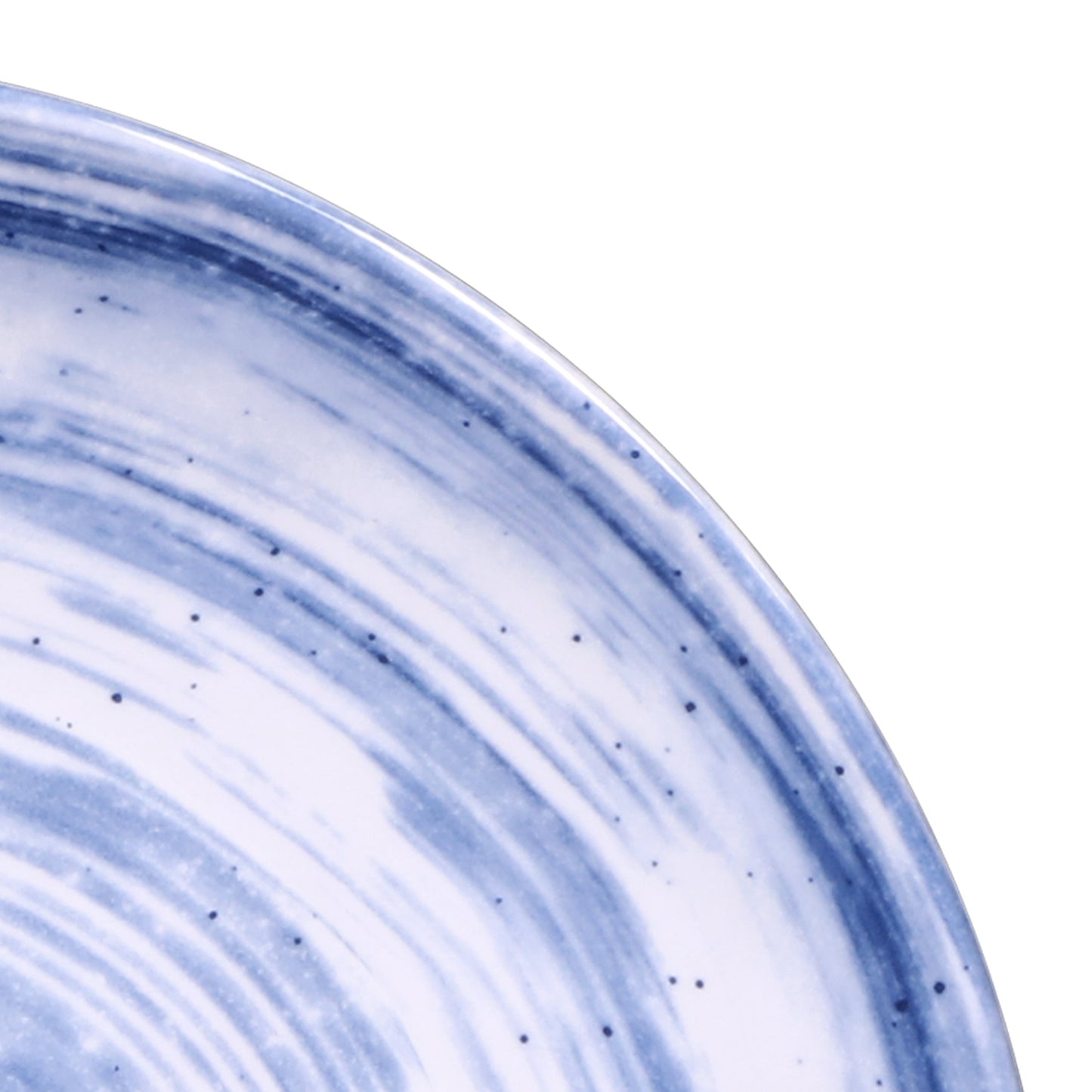 Melamine Round Plate - Navy Design