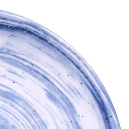Melamine Round Plate - Navy Design