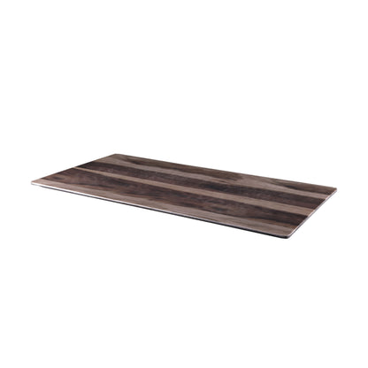 Melamine Rectangular Faux Wood - Hickory Wood
