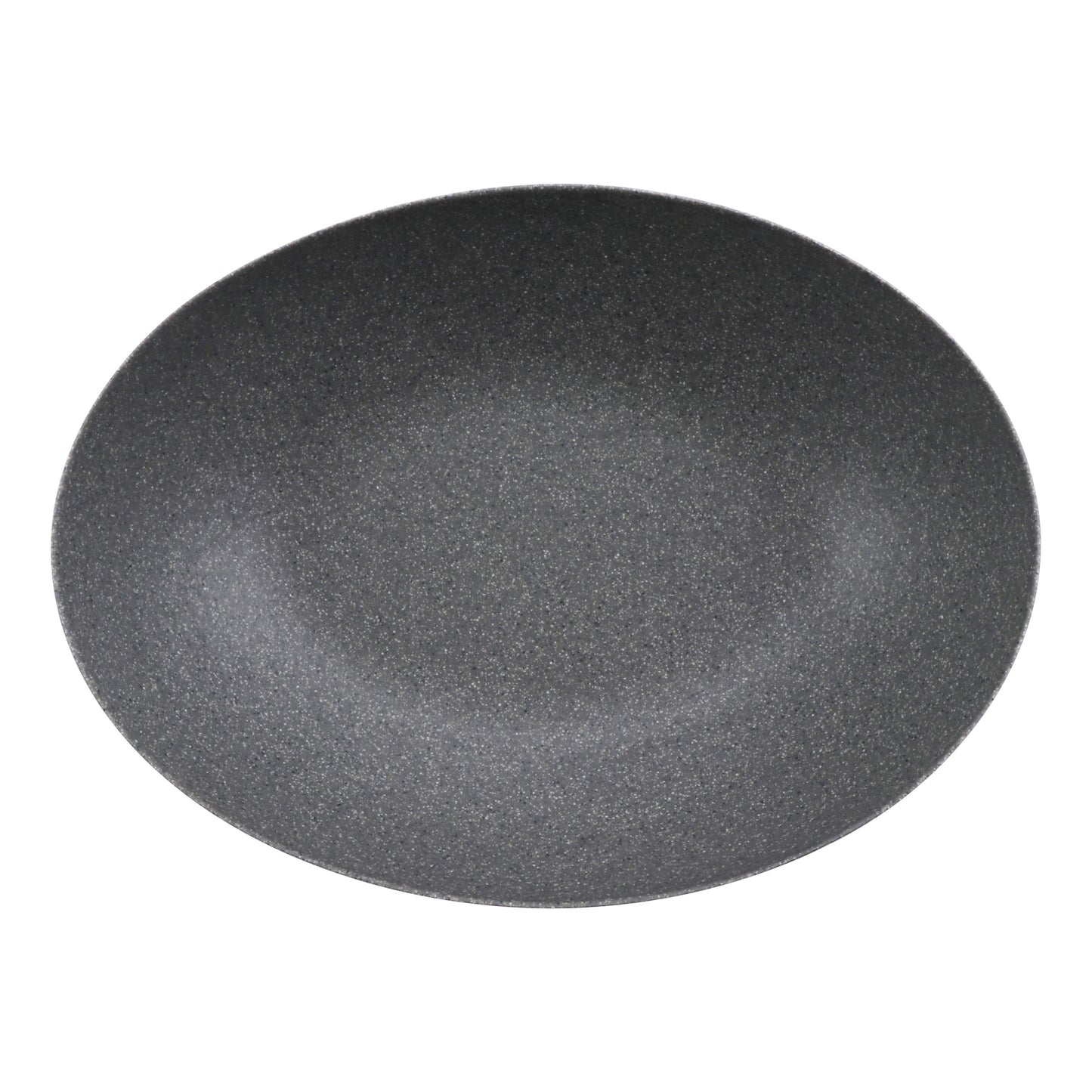 128.5 oz emerge stone grey/black melamine buffet bowl, 13.7"L x 10.6"W x 3.94"H, GET, cheforward