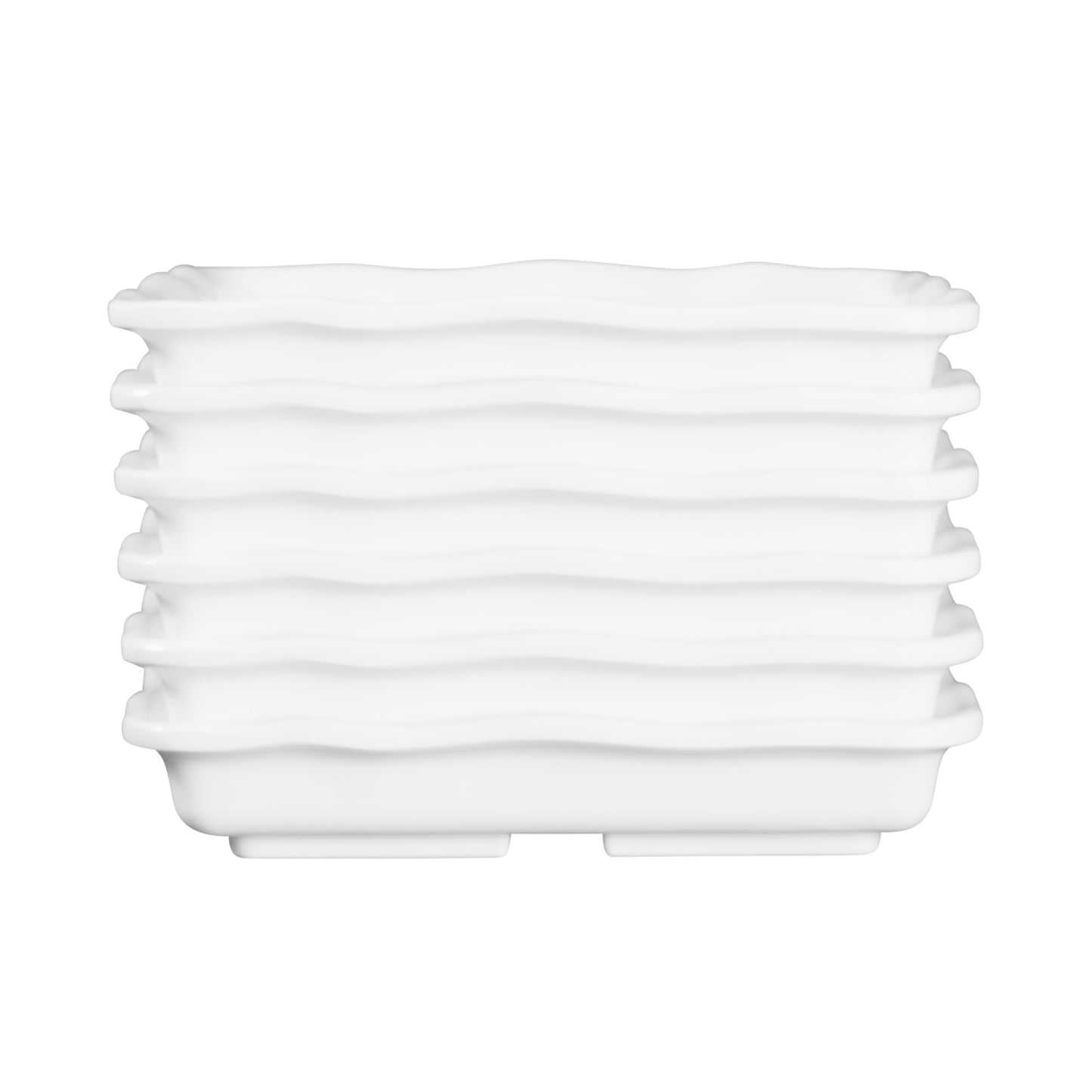 Melamine Square Organic Tray - White