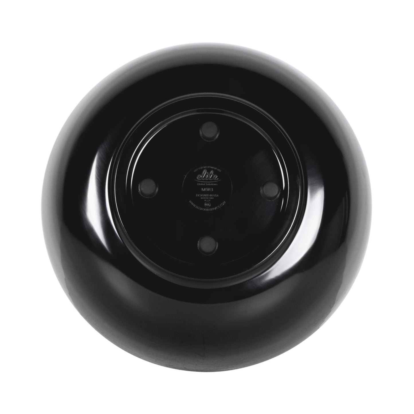 Melamine Round Ring Bowl - Black