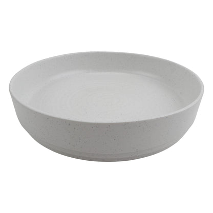 17.5" infuse stone natural melamine platter with edge rim (extra extra large), 17.5"L x 17.5"W x 6"H, GET, cheforward