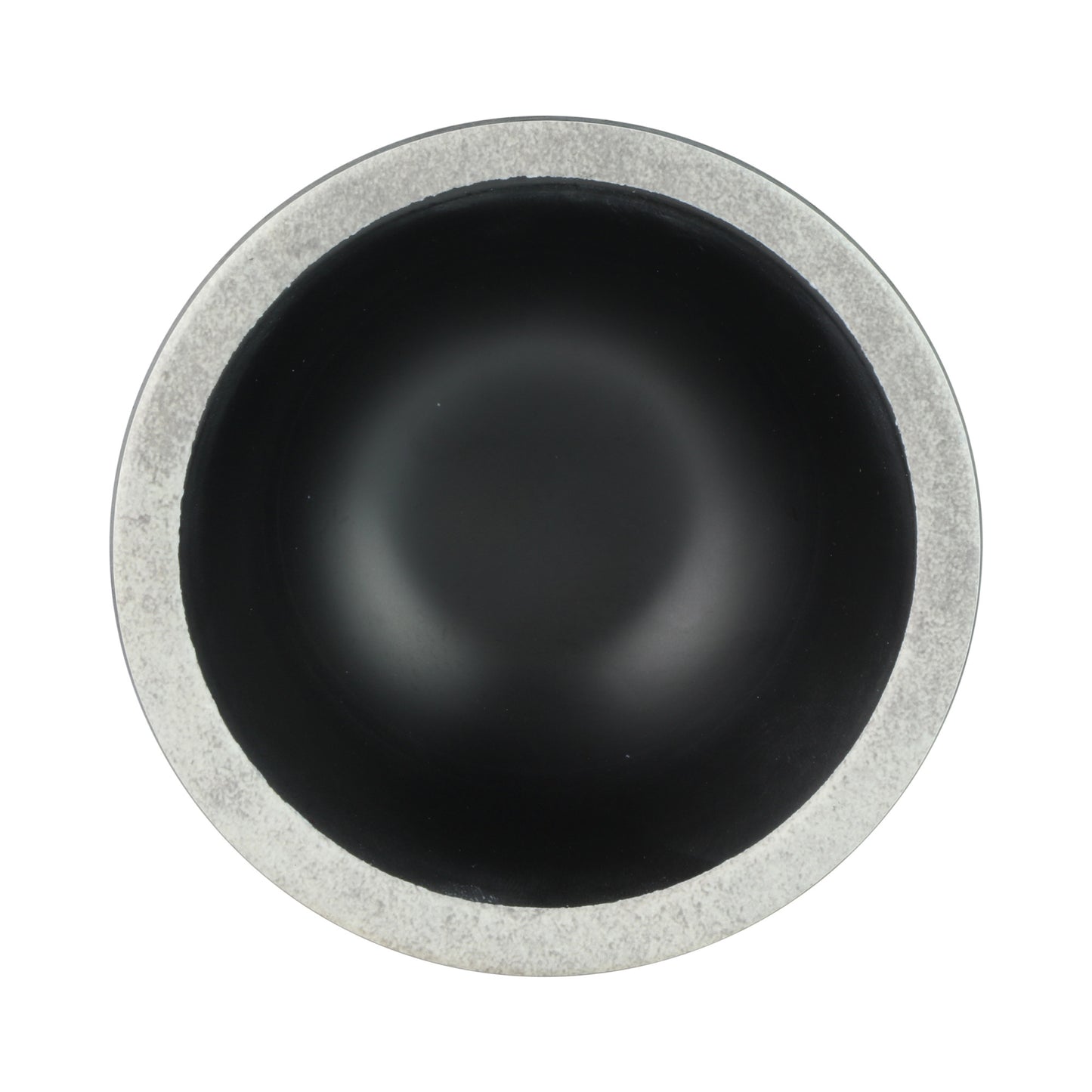 Melamine Round Bowl - Black w/ Silver Decal