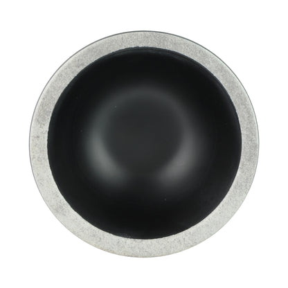 Melamine Round Bowl - Black w/ Silver Decal