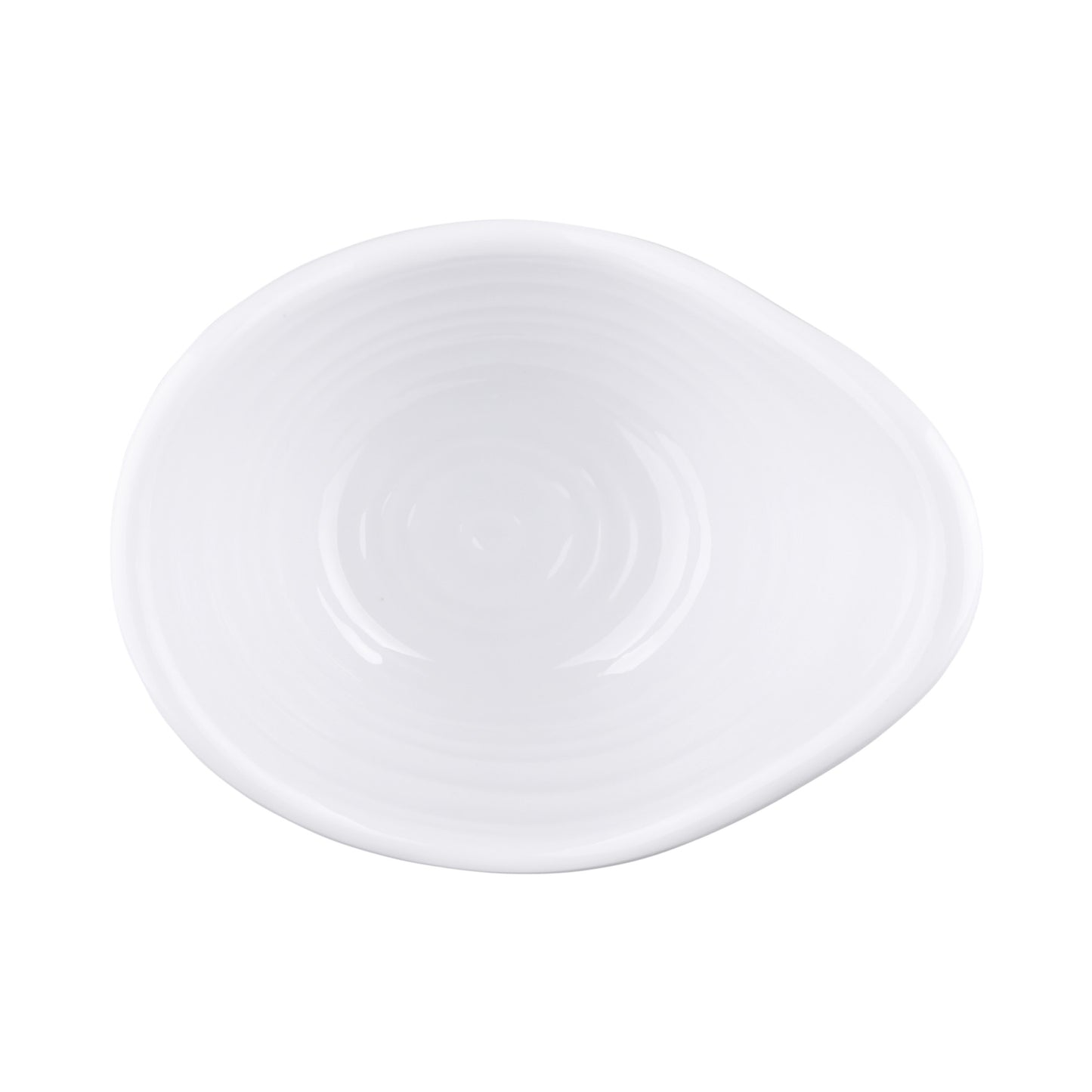 Melamine Oblong Swirl Sauce Dish - White