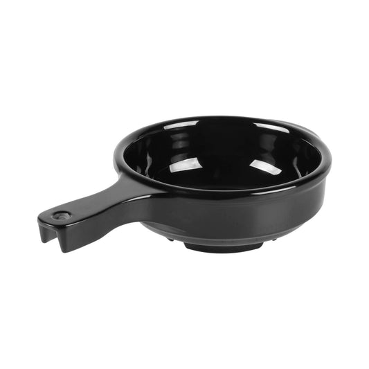 Melamine Bowl w/ Handle - Black