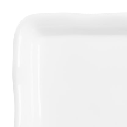 Melamine Square Organic Tray - White