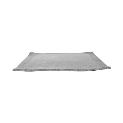 15.75" x 11.75" Faux Moonstone Slate Melamine Medium Shared Appetizer, Display Serving Rectangular Platter with Glossy Surface, 0.5" tall, G.E.T. Moonstone