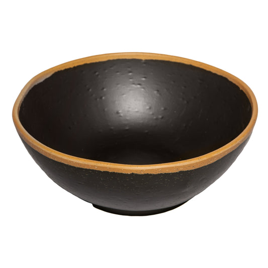 1.5 qt. Brown, Melamine, Large Entree Bowl, (1.7 qt. rim-full), 8.25" Top Dia., 2.75" Deep, G.E.T. Pottery Market Glazed (12 Pack)