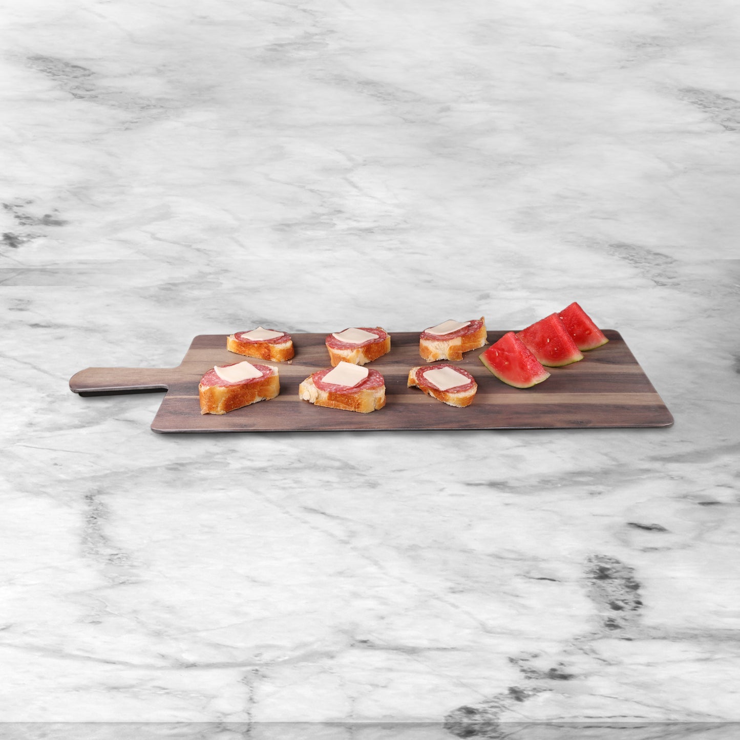 Melamine Rectangular Serving Board - Hickory Wood