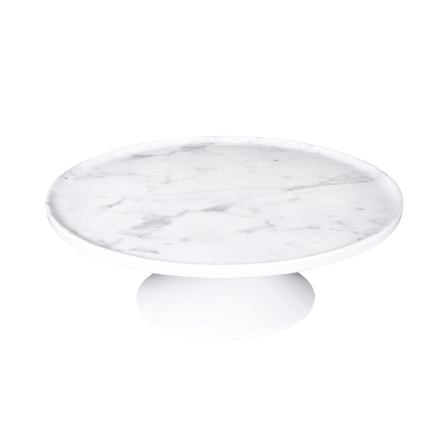 Melamine Round Plate Stand - Carrara Marble