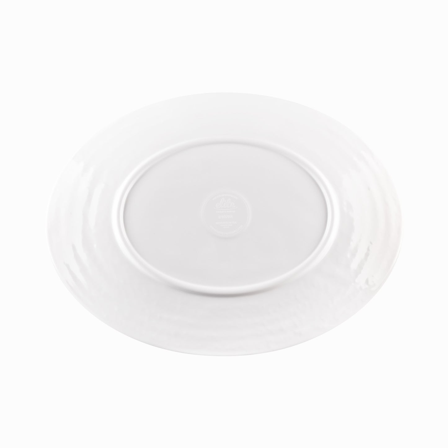 Melamine Oval Pebble Platter - White