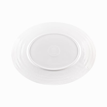 Melamine Oval Pebble Platter - White