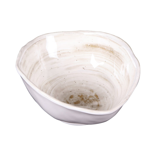 Melamine Oval Bowl - Taupe Design