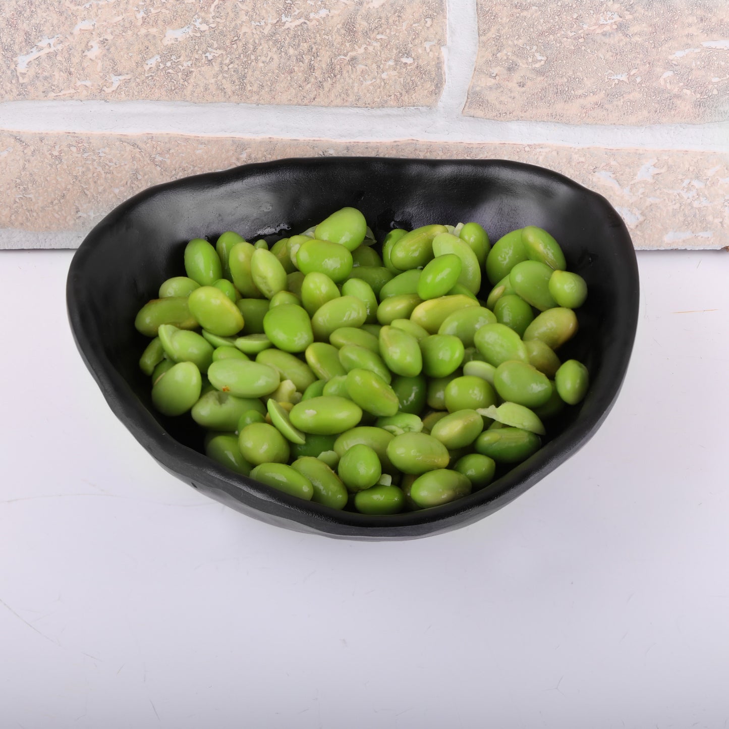 Melamine Irregular Edge Round Bowl - Black
