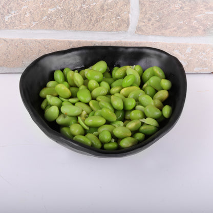 Melamine Irregular Edge Round Bowl - Black