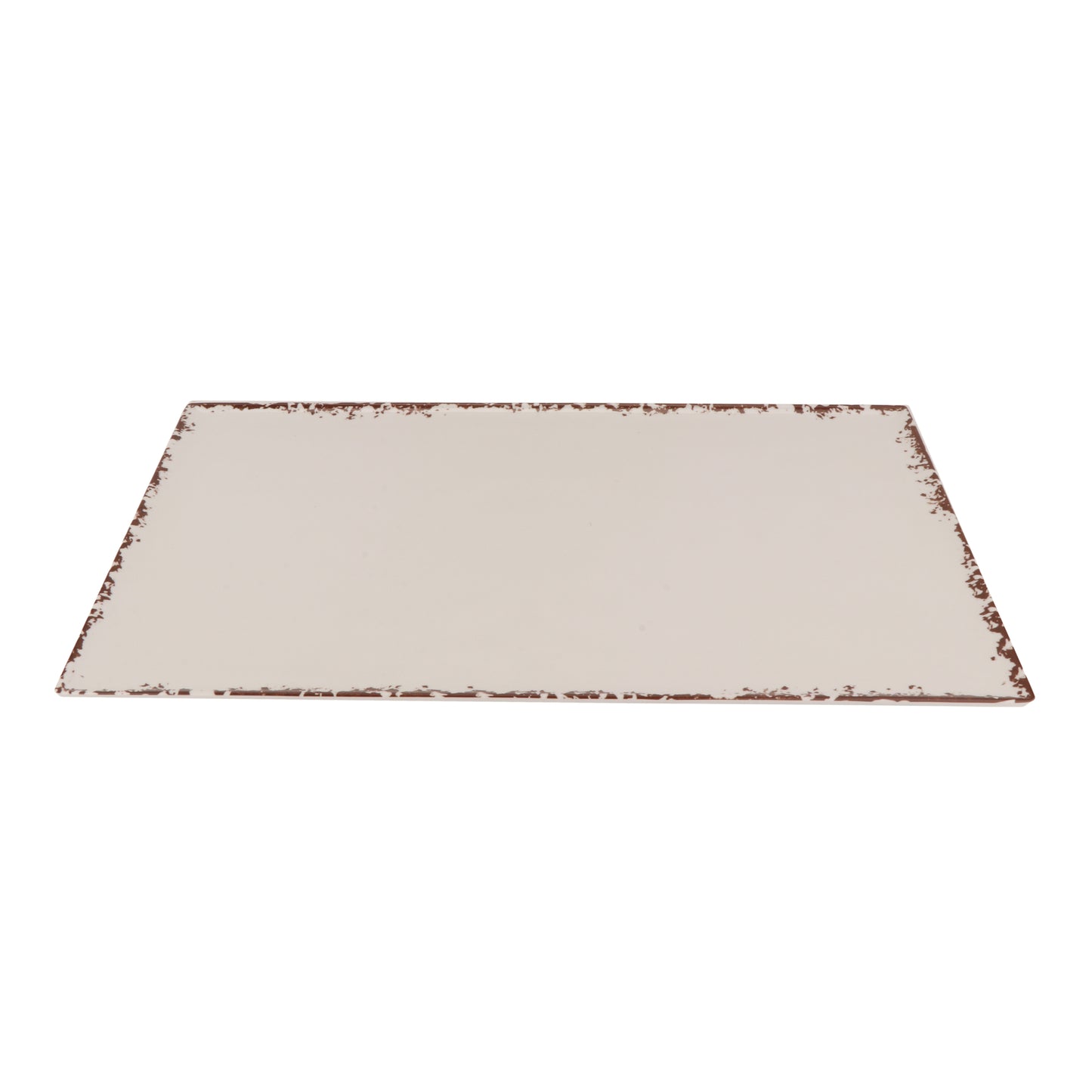 21" x 12.75" Melamine Rectangular Platter, Full Size, GN 1/1, G.E.T. Tuscan