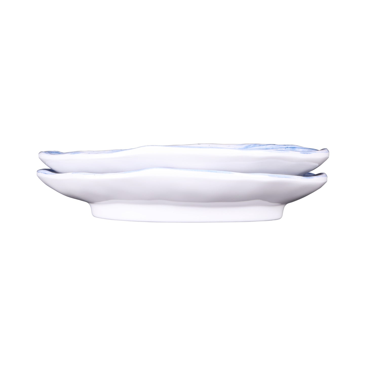 Melamine Deep Oval Plate - Navy Design