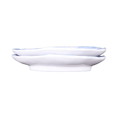 Melamine Deep Oval Plate - Navy Design