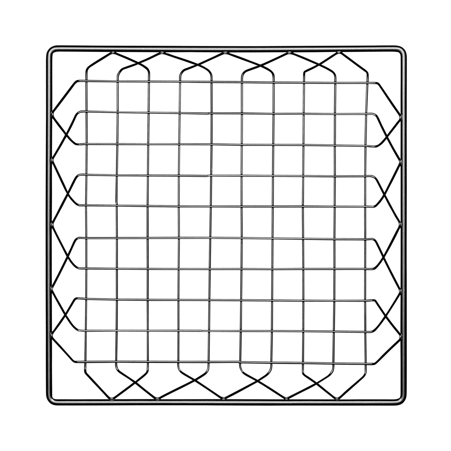Metal Square Wire Basket - Gunmetal Grey