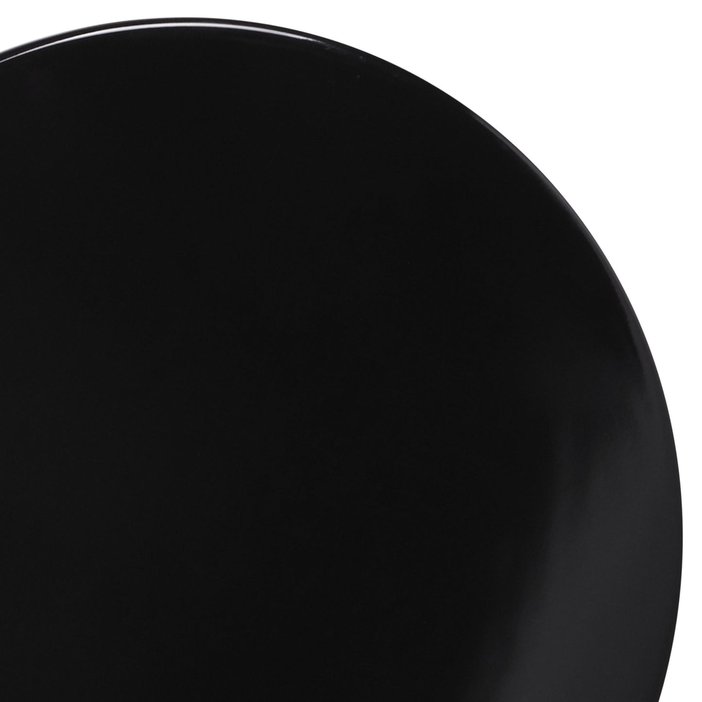 Melamine Round Flat Plate - Black