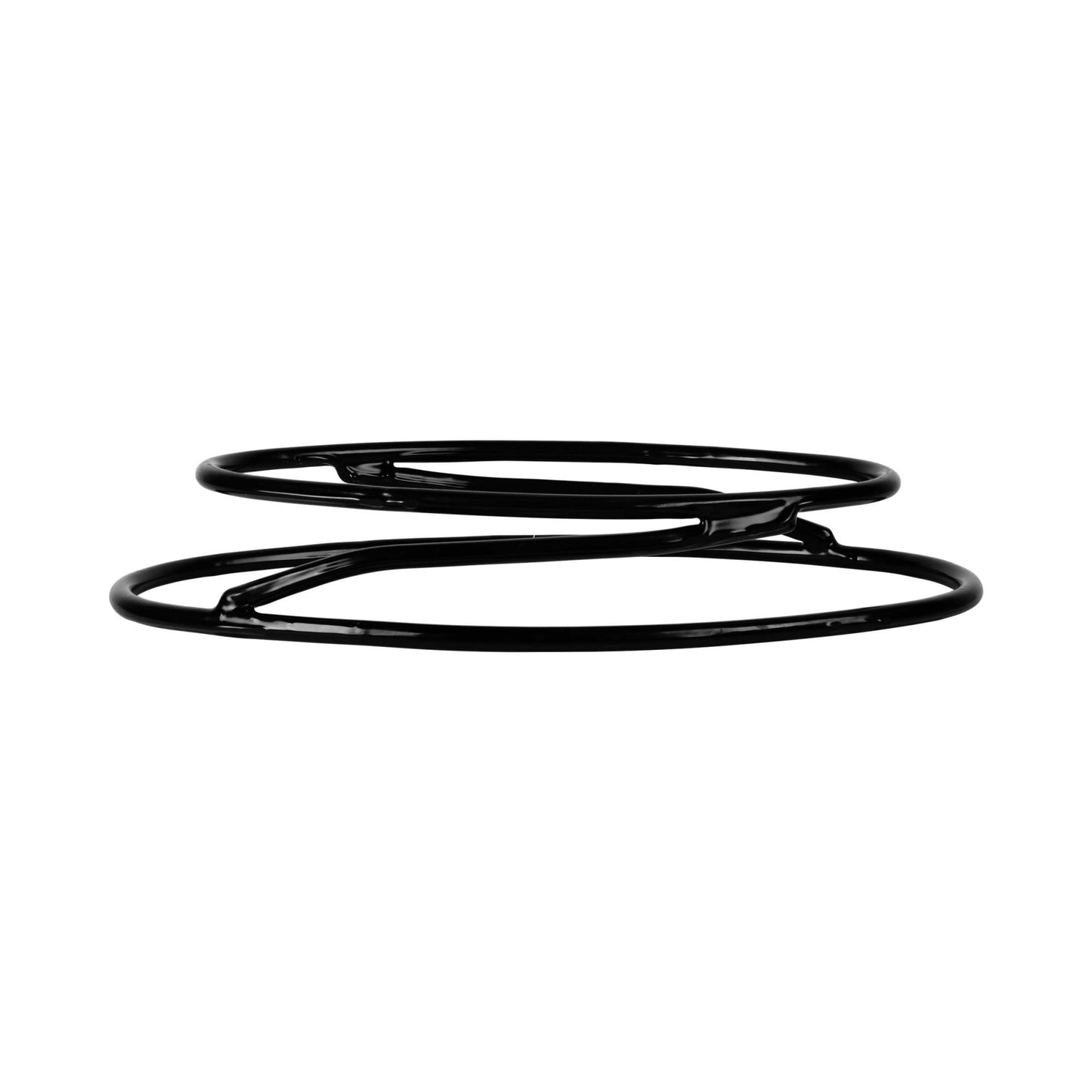 Rubbercoated Steel Oval Reversible Rubber Coated Steel Platter Stand - Black