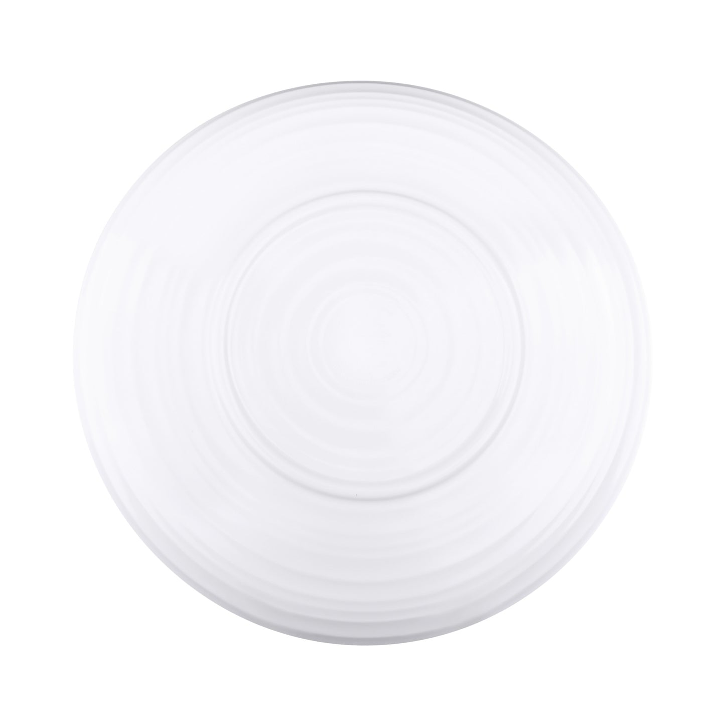Melamine Round Swirl Plate - White