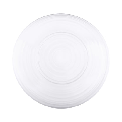 Melamine Round Swirl Plate - White