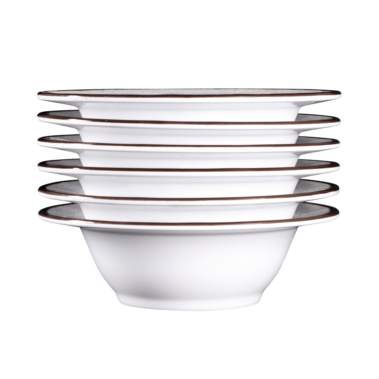 Melamine Round Crackle Bowl - White