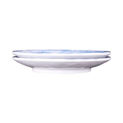 Melamine Round Plate - Navy Design