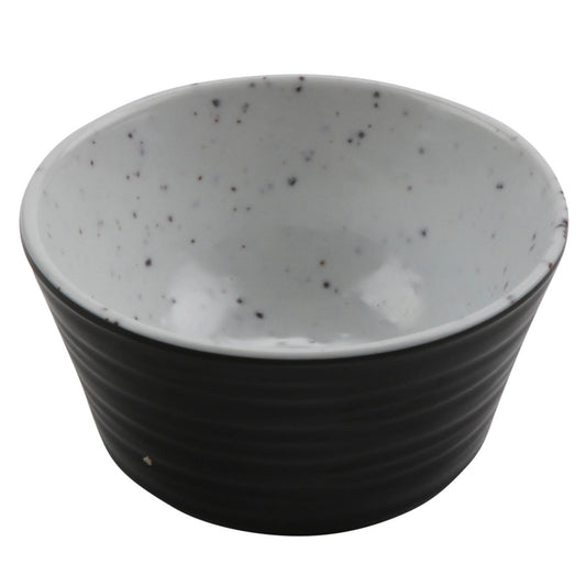 2 oz revolve stone natural/black melamine ramekin with organic texture, 2.69"L x 2.69"W x 1.25"H, GET, cheforward