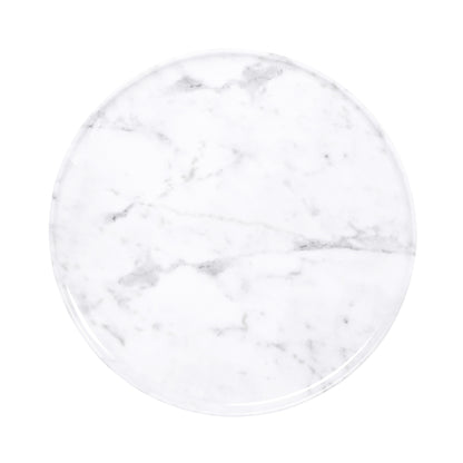 Melamine Round Plate Stand - Carrara Marble