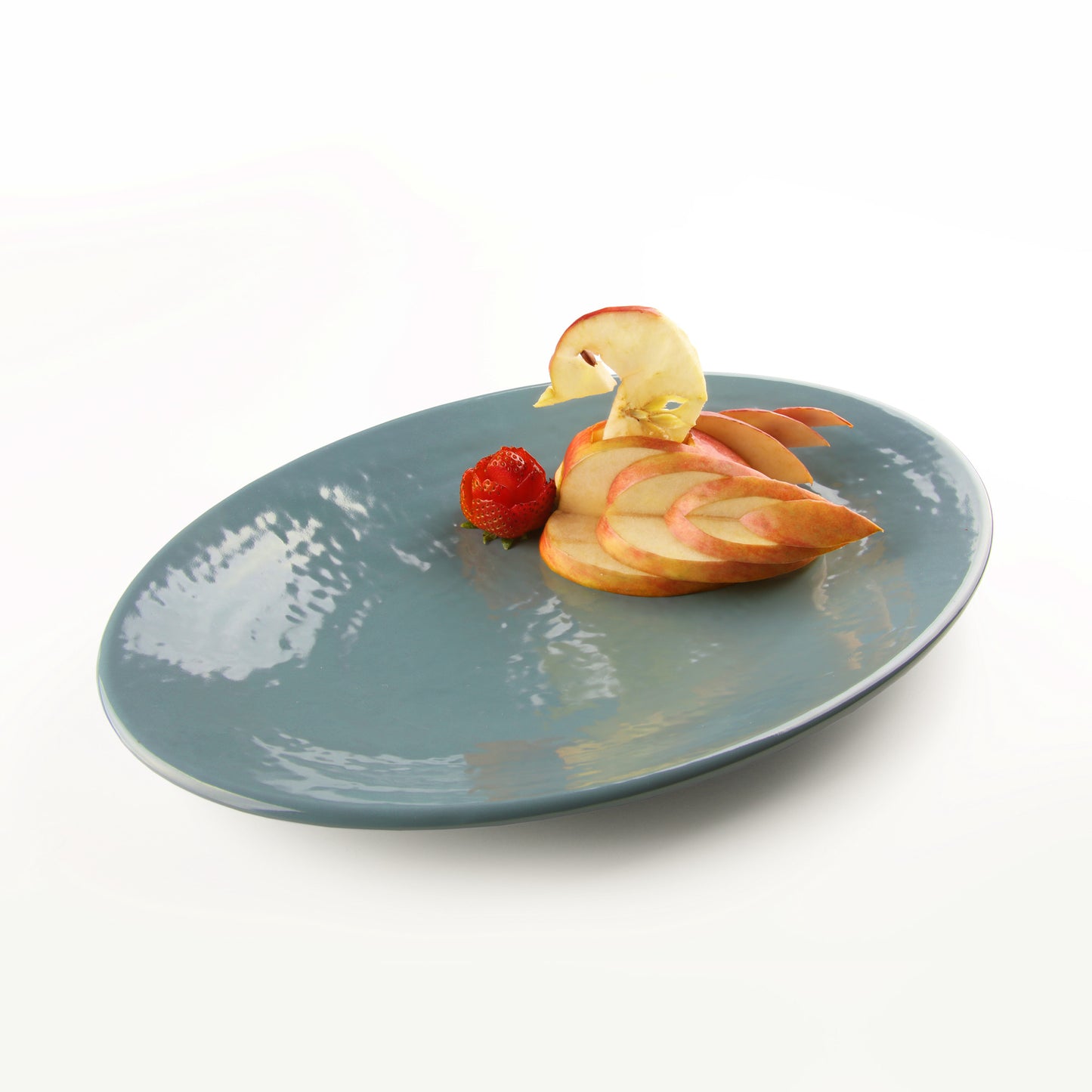 Melamine Oval Pebble Platter - Abyss