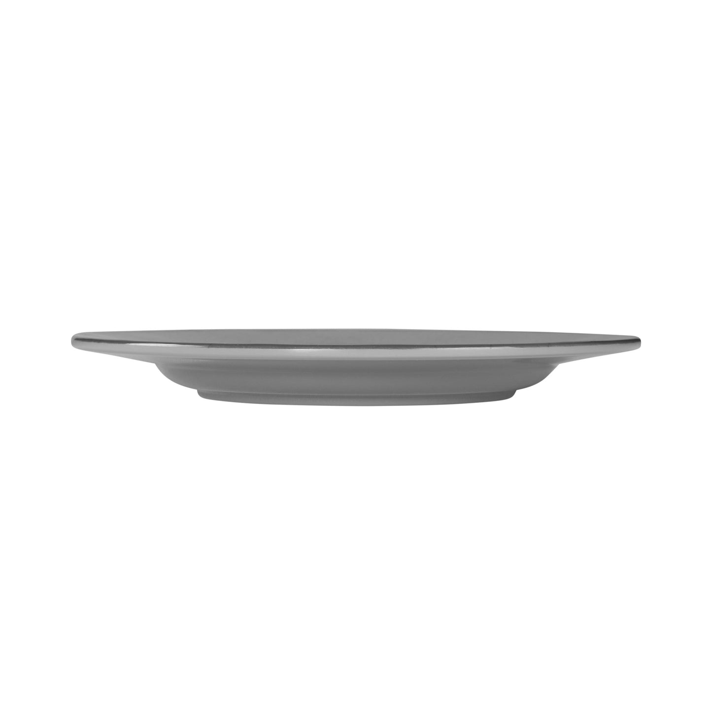 Melamine Round Crackle Plate - Gray