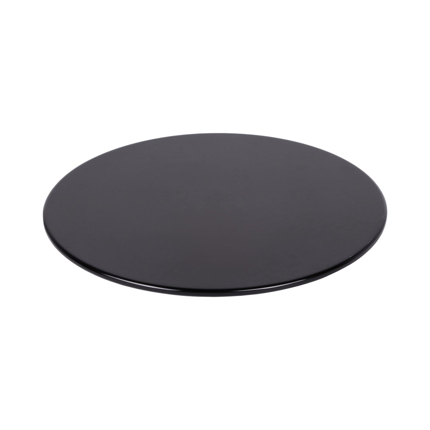 Melamine Round Flat Plate - Black