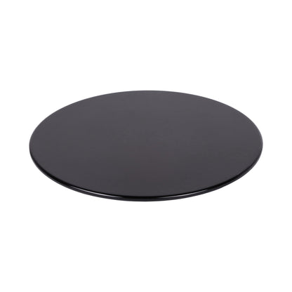 Melamine Round Flat Plate - Black
