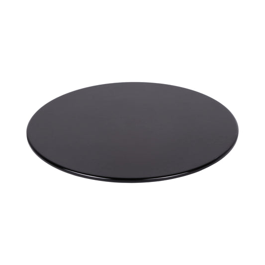 Melamine Round Flat Plate - Black