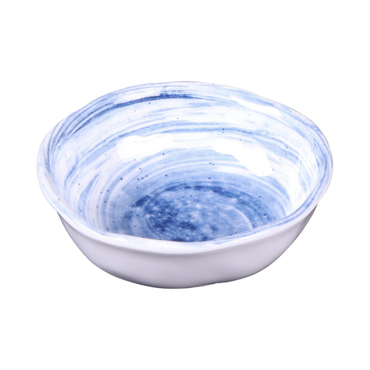 Melamine Round Bowl - Navy Design