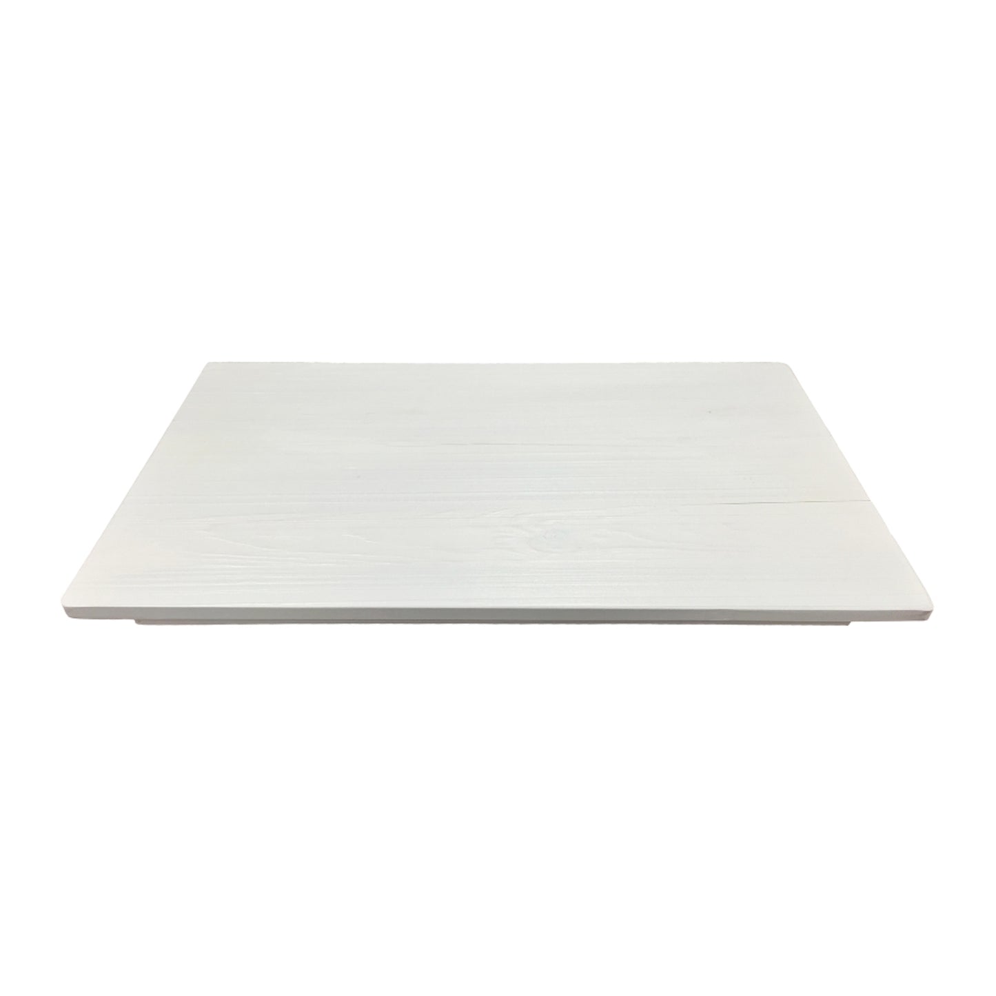 18" x 12" Flat White Wood Rectangular Tray