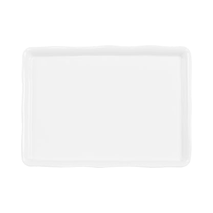 Melamine Rectangular Organic Tray - White