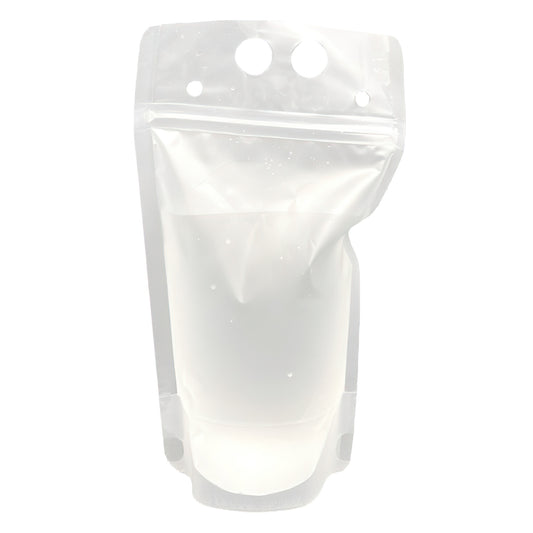 8.5 oz. Clear, Plastic, Drink Pouch, 4.33" Top Dia., 8.25" Tall, (100 pcs. per Case), G.E.T. Cocktails To-Go